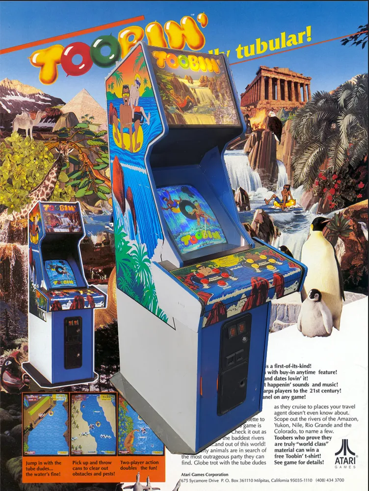 Arcade Story Arcade Toobin' cabinato arcade 45 fiumi