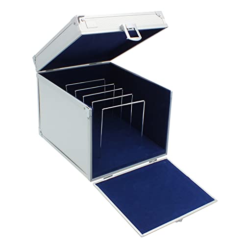 Safe 2937 Valigetta Alluminio Carte A5 Velluto Blu Chiave