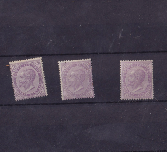 TS Collezionismo Regno Italia 60 Cent De La Rue Vittorio II Mint x3