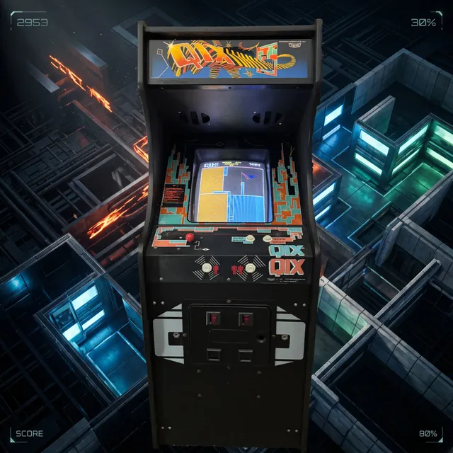 Arcade Story Arcade Qix Cabinato Arcade Puzzle 1981