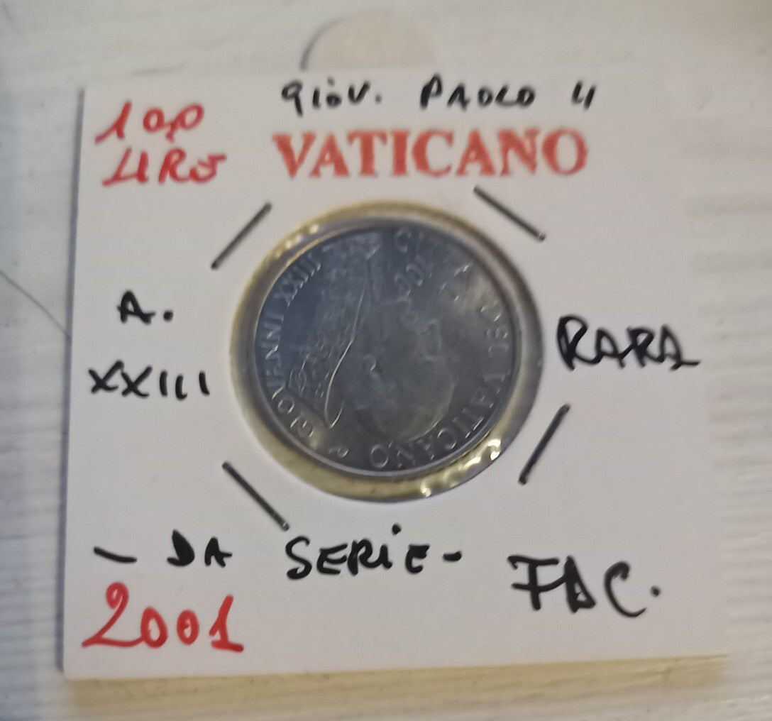 TS Collezionismo Numismatica Vaticano 100 Lire 2001 Moneta FDC