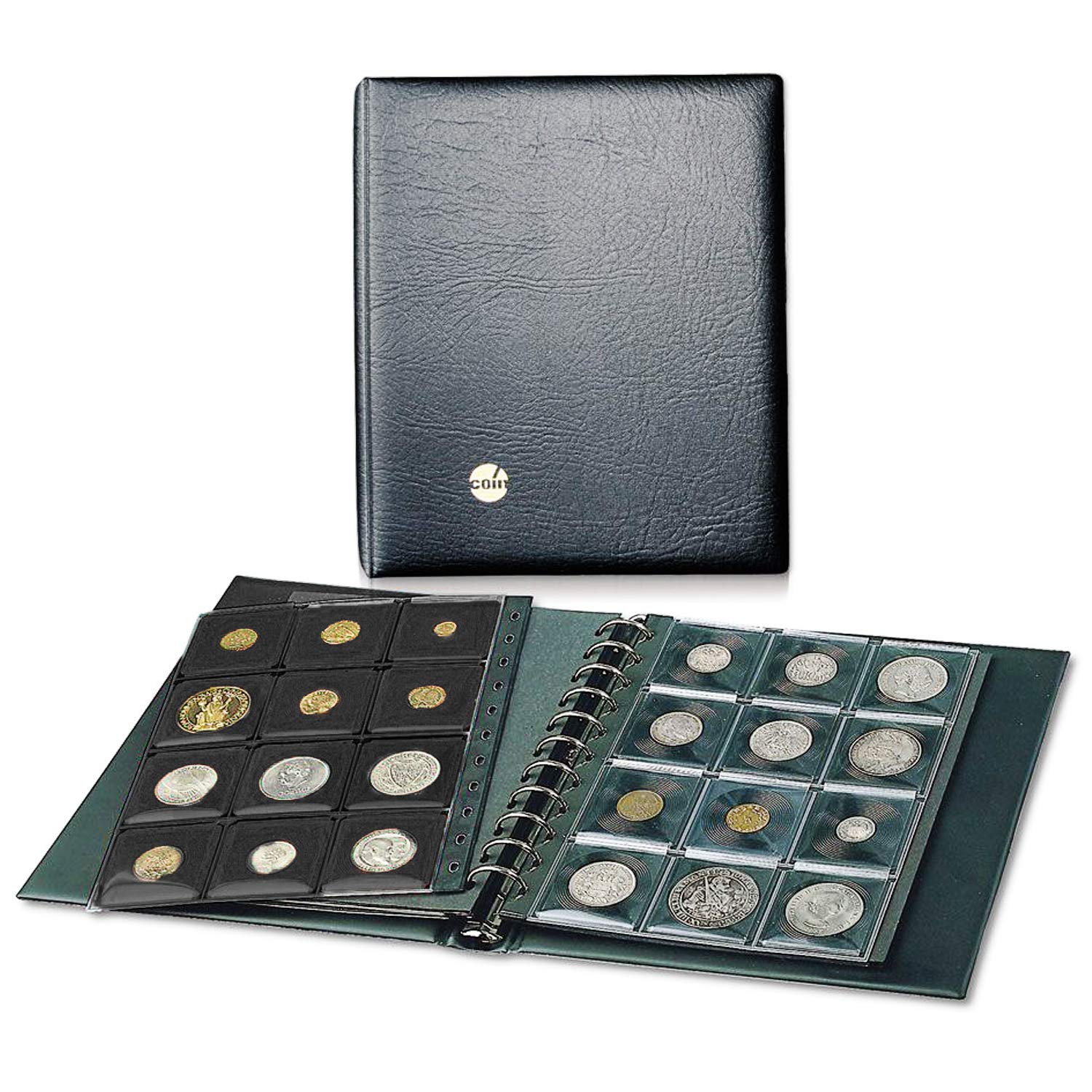 Safe Coin Combi album monete skai nero 48 monete 47 mm