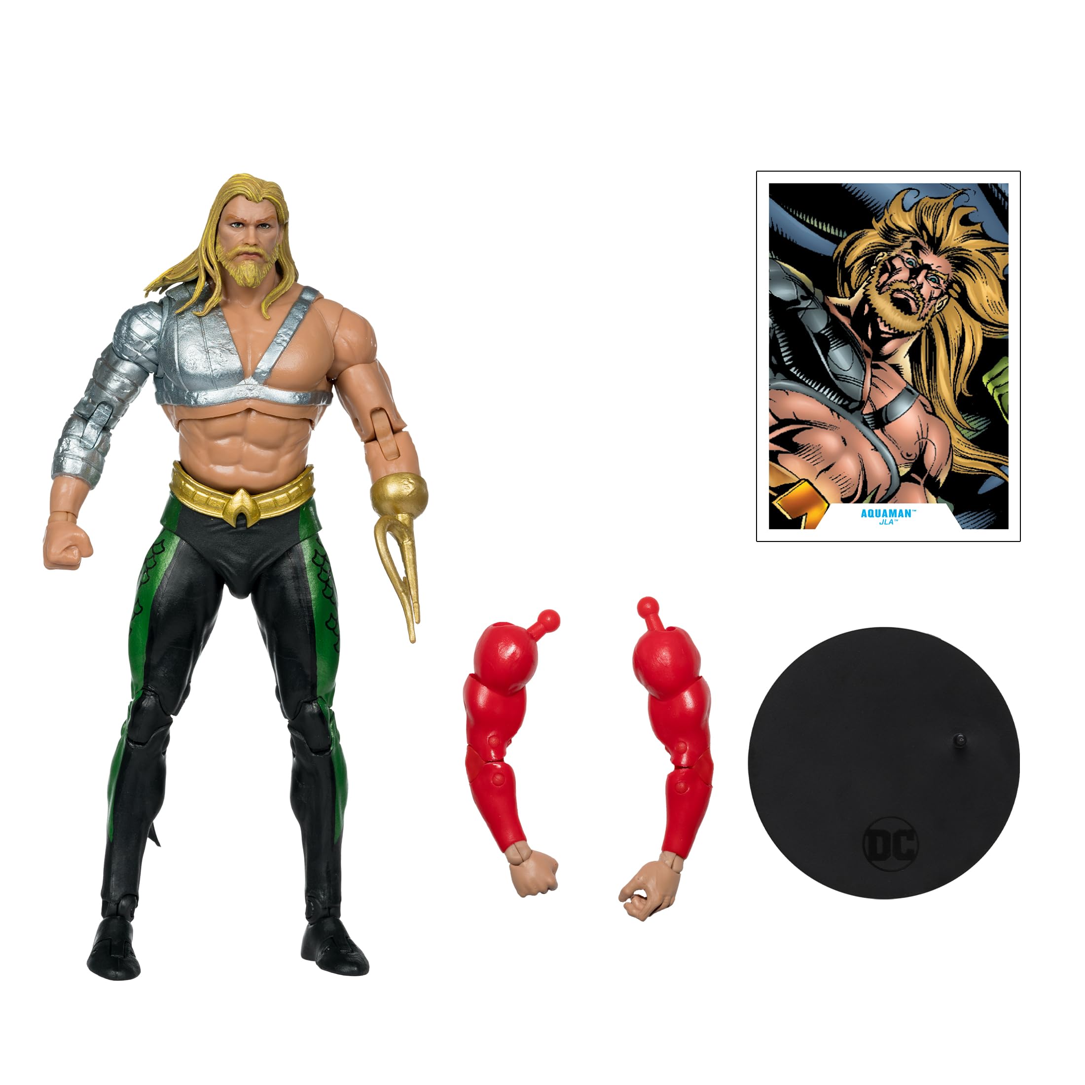 McFarlane DC Multiverse Aquaman JLA action figure 7" tridente