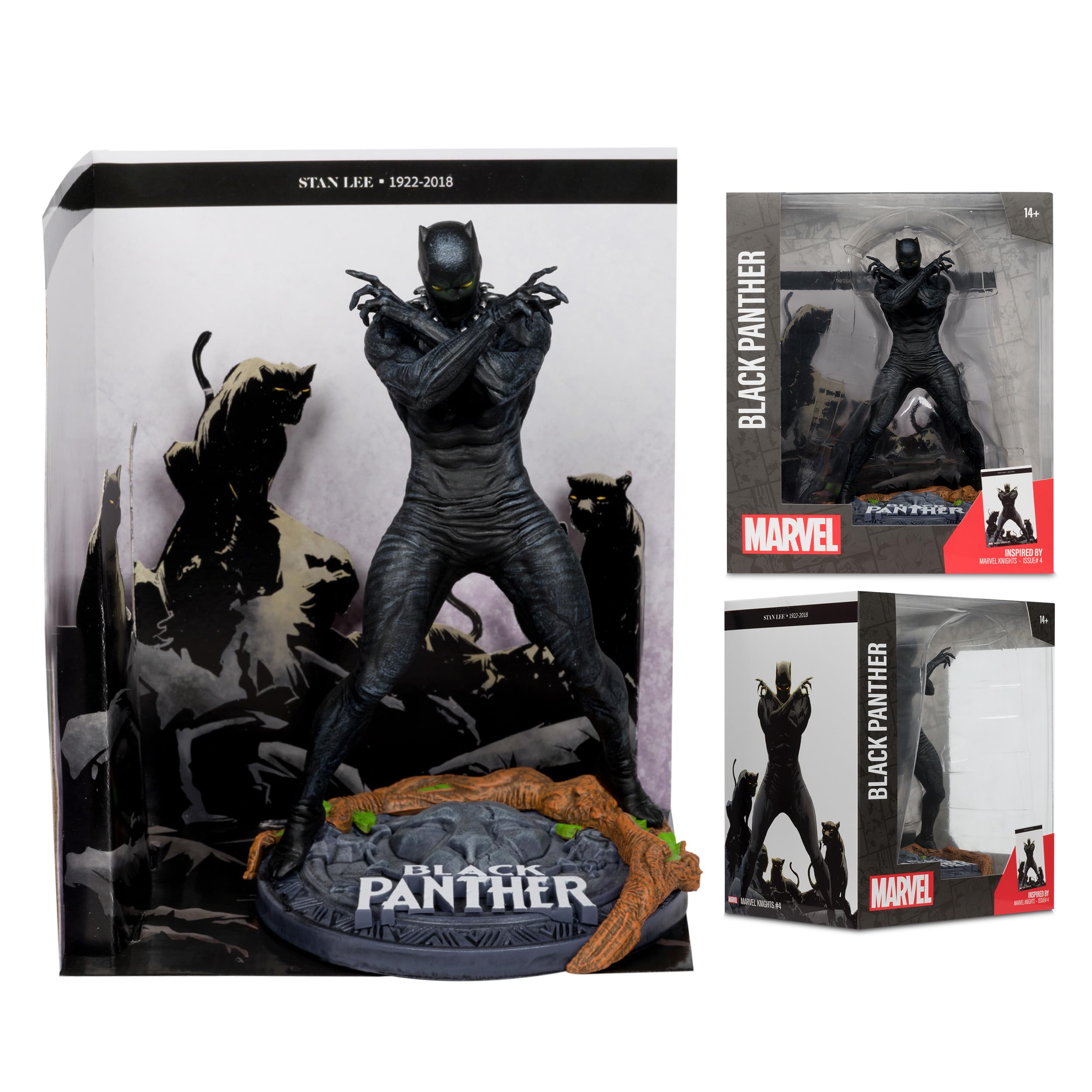 McFarlane Marvel Black Panther Knights #4 statua 1:10 con scena