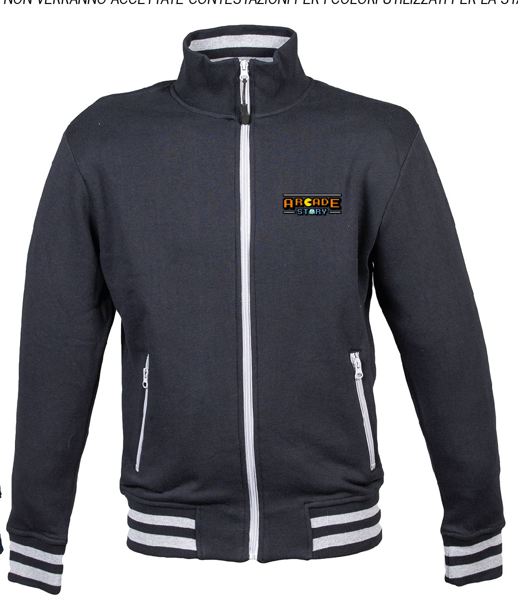 Arcade Story Felpa Cotone Ricamata Logo da Collezione