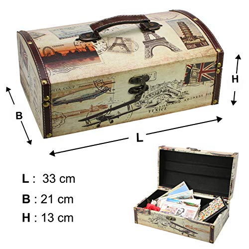 SAFE Viaggio scrigno tesoro medio 18x33x13 cm legno
