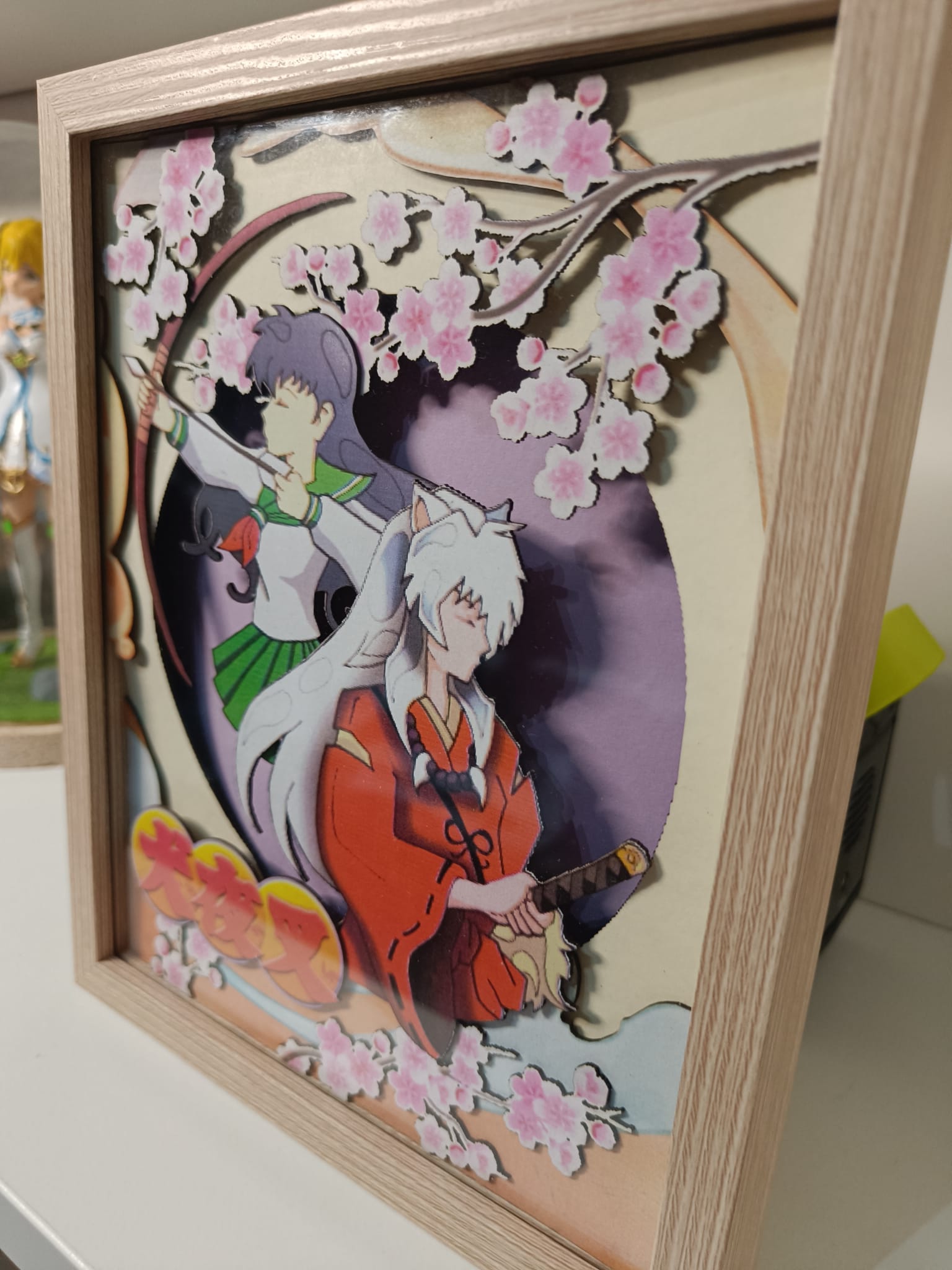 L'Atelier di Zelda Mondi di Luce Inuyasha e Kagome lightbox sakura