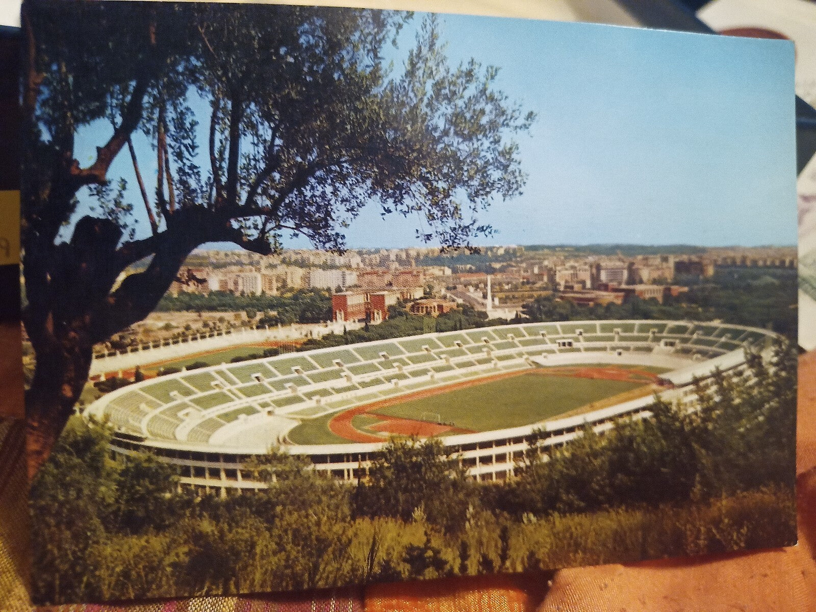 Olimpiadi Roma 1960 cartolina Stadio Olimpico 4 valori