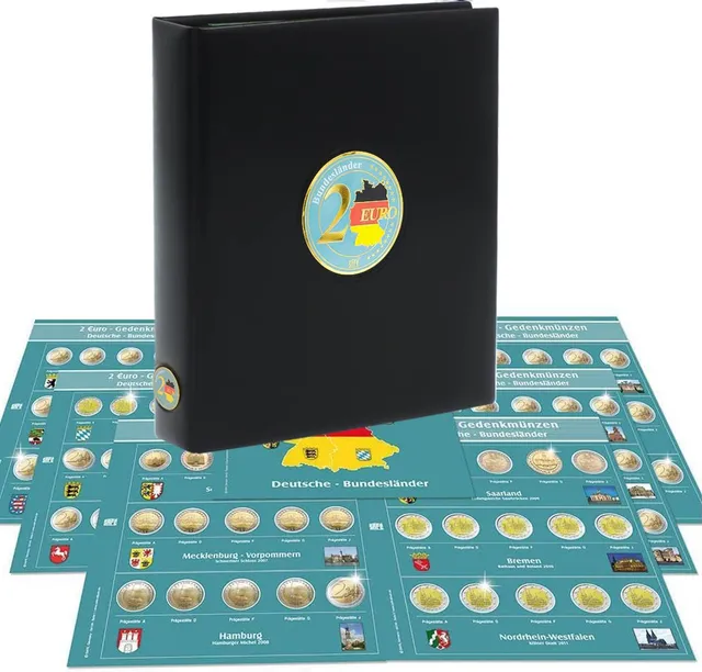 Safe 7345 album 16 monete 2 Euro Bundesländer 2006-2021 6 fogli