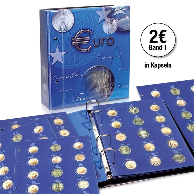 Safe Sammelsysteme TOPset album 2 euro 2004-2012 10 fogli capsule