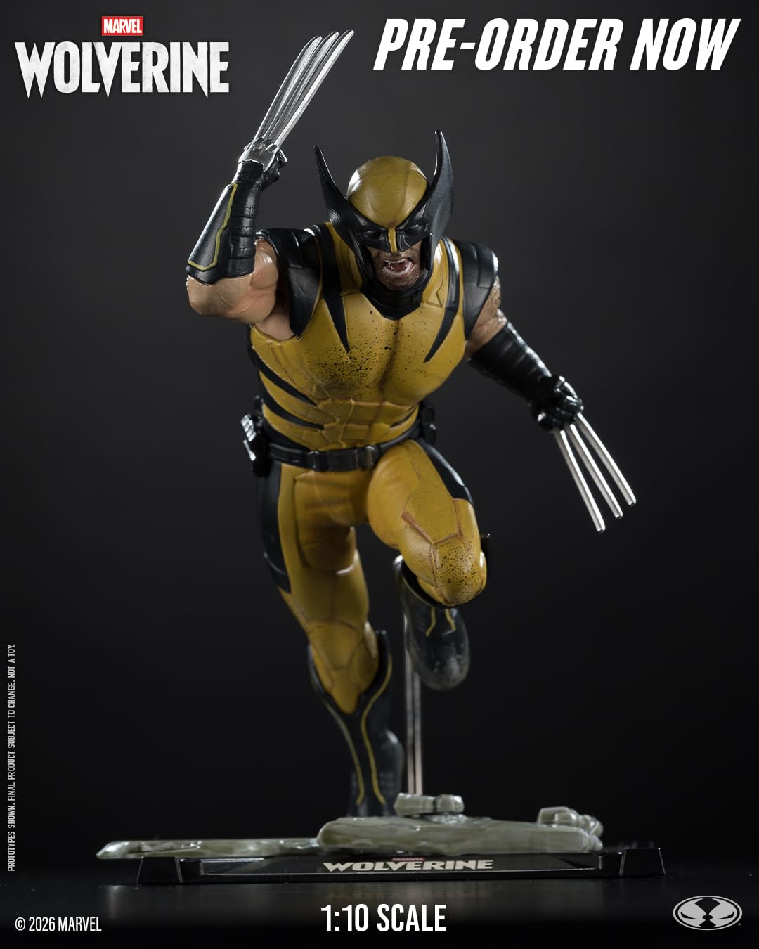McFarlane Marvel Statua Wolverine Game 1/10 Etichetta Oro