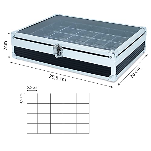 SAFE Vitrinen 130 vetrina 12 scomparti 45x55 mm trasparente