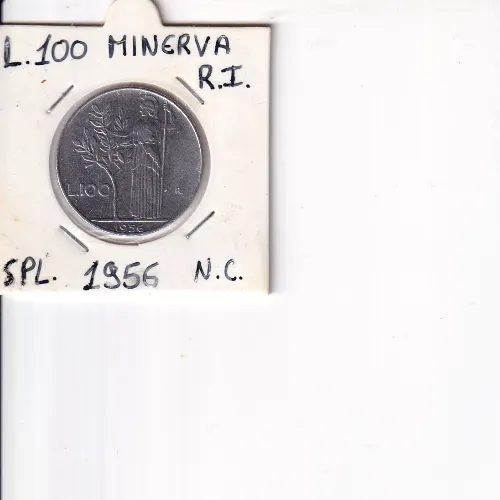 TS Numismatica Repubblica 100 Lire 1956 Minerva SPL moneta
