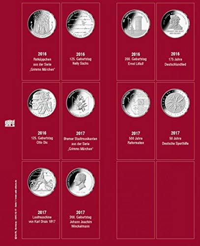 SAFE 7344-1 Foglio Monete 20 Euro Germania 2016-2017