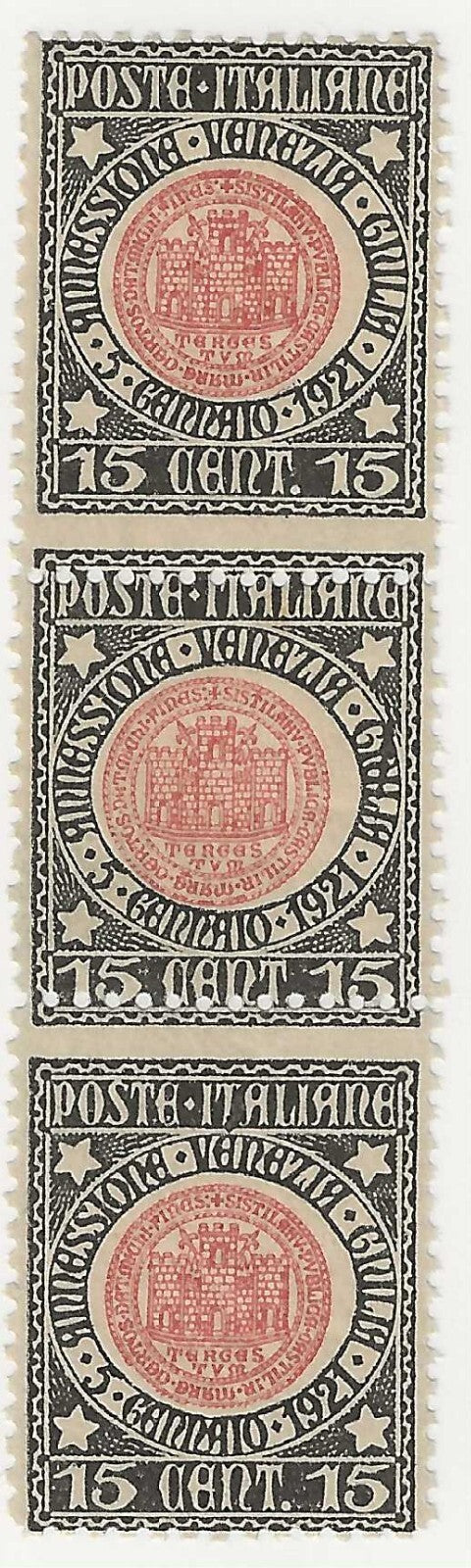 TS Collezionismo Filatelia Annessione Venezia Giulia 15c MNH