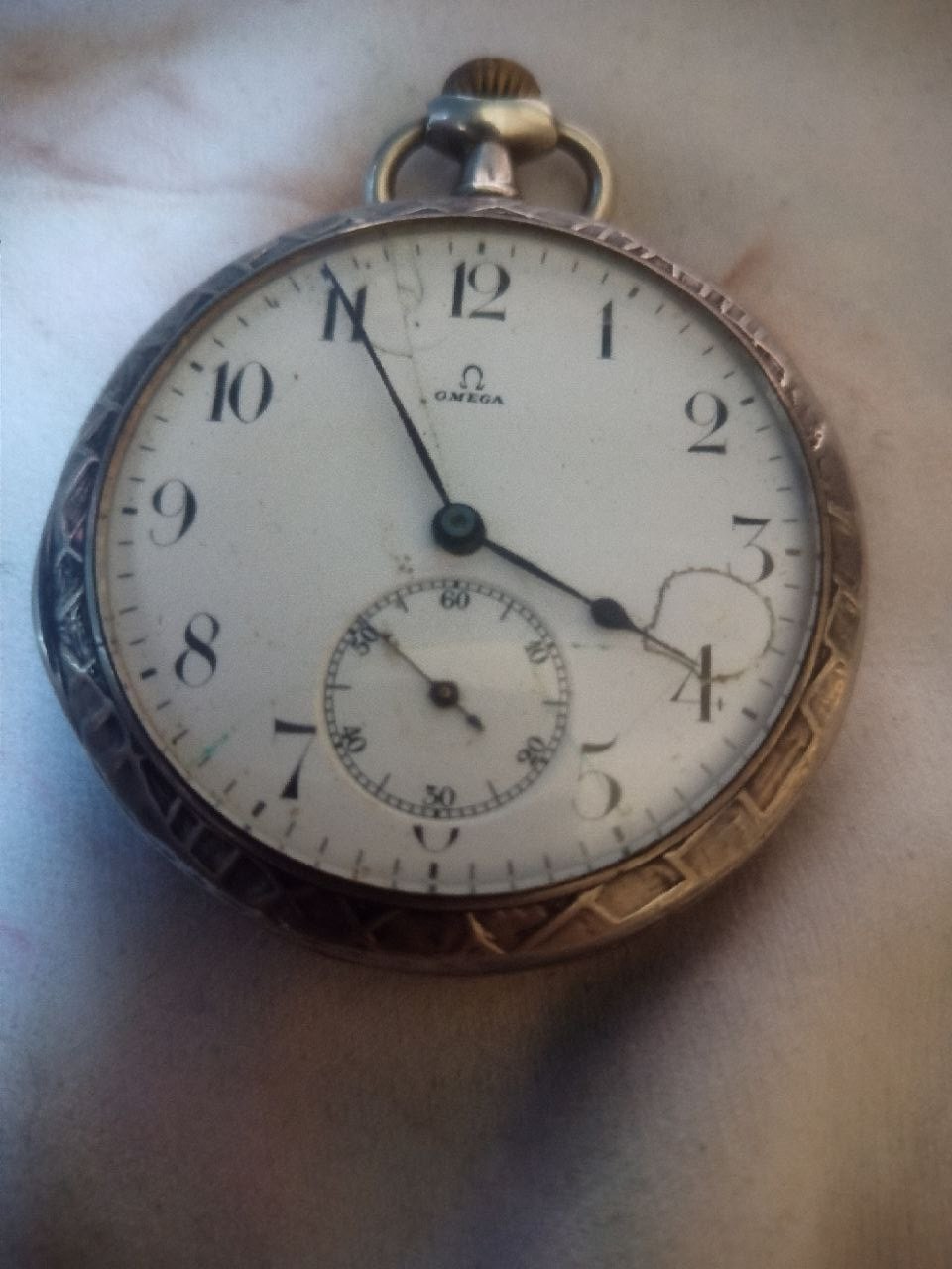 Omega Grand Prix Paris 1900 Orologio da Tasca Funzionante patina