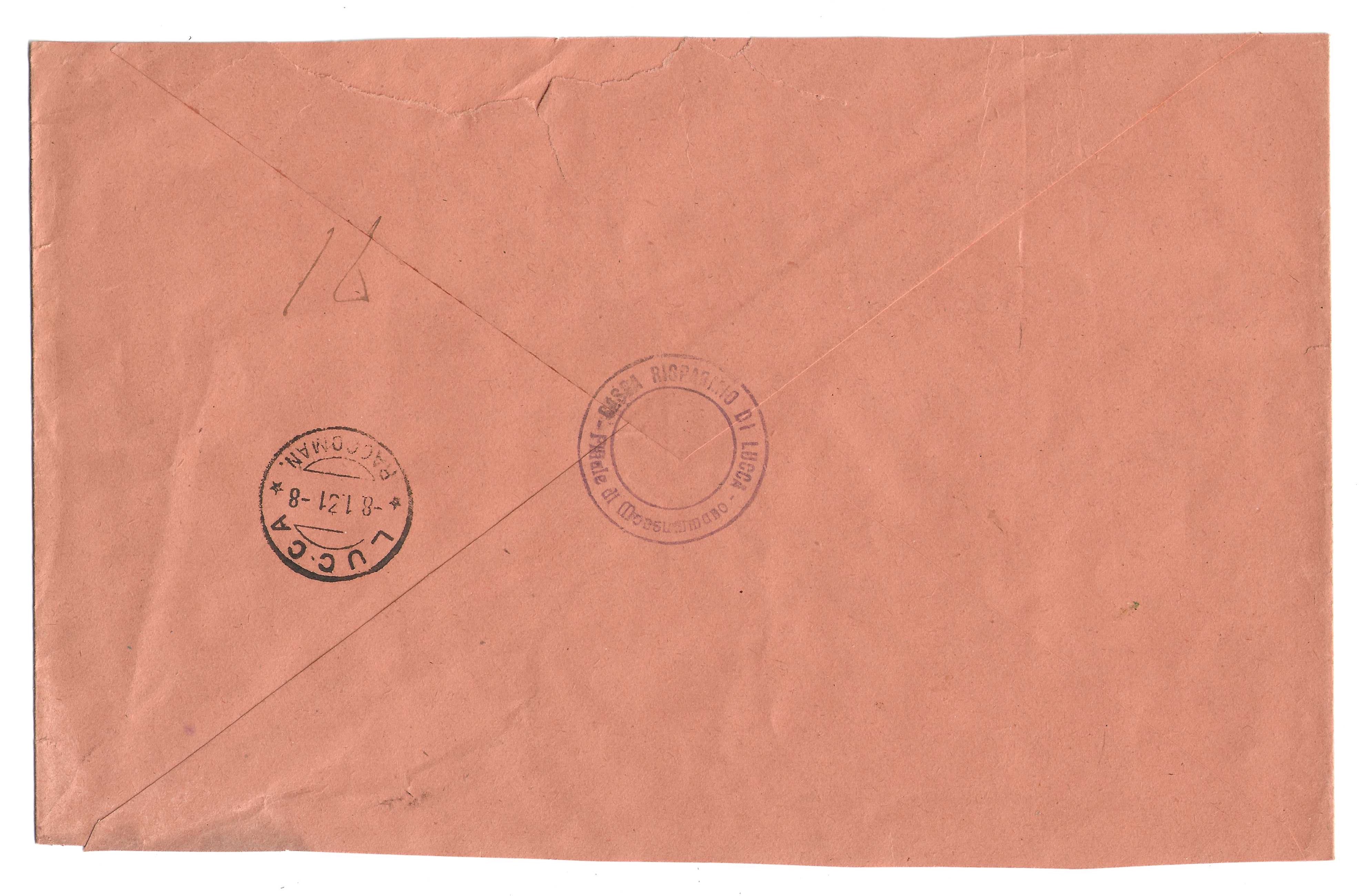 Regno d'Italia busta 1931 Monsummano-Lucca Parmeggiani 2,55 l