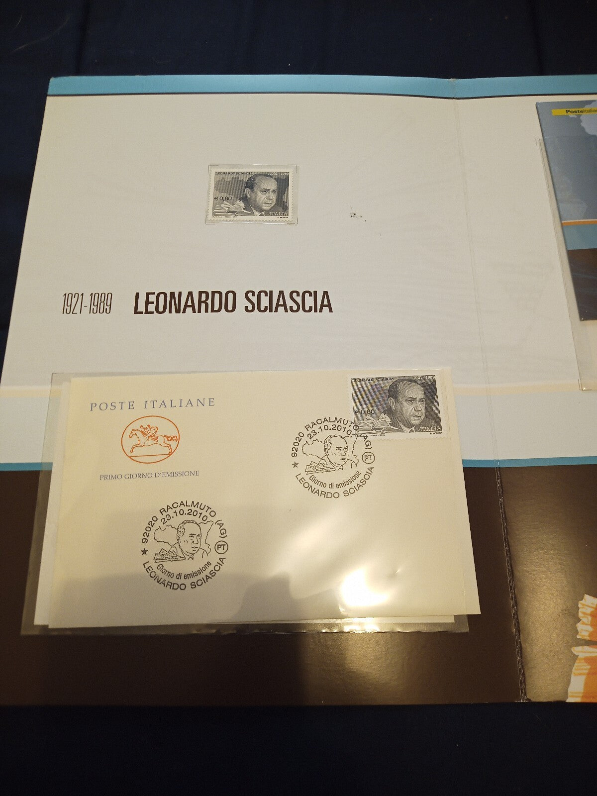 TS Collezionismo Filatelia Folder Leonardo Sciascia 2021 Completo