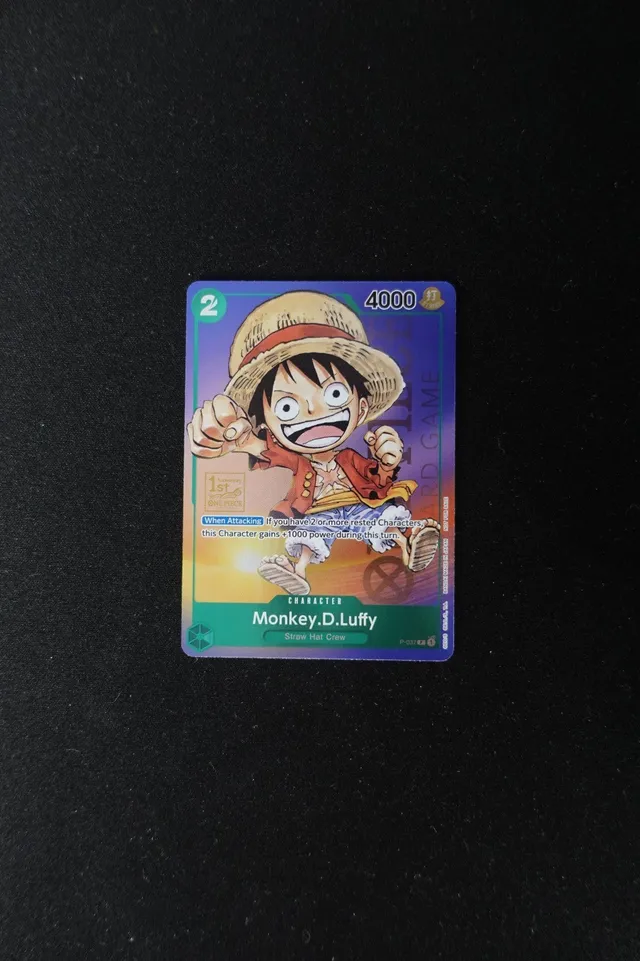 One Piece TCG Luffy P037 carta promo Rare 1st Anniversary inglese