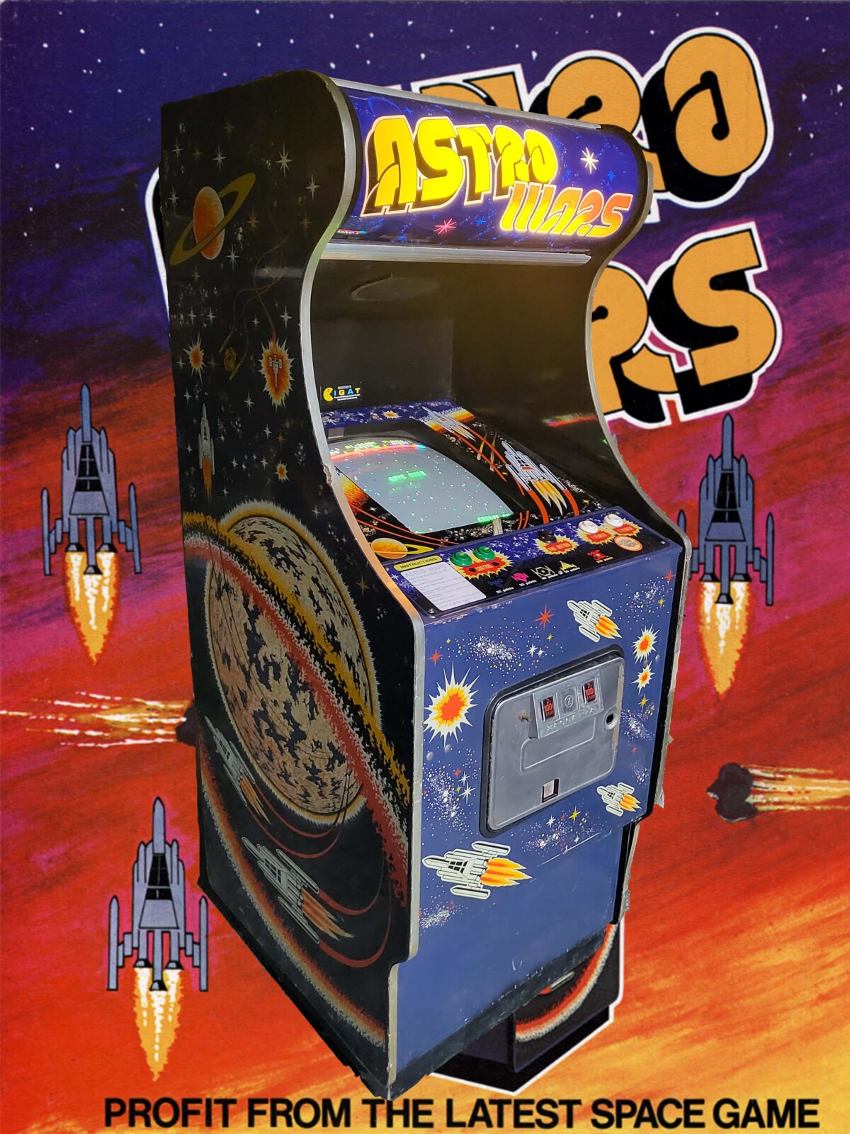 Arcade Story Arcade Astro Wars Cabinato Arcade Zaccaria