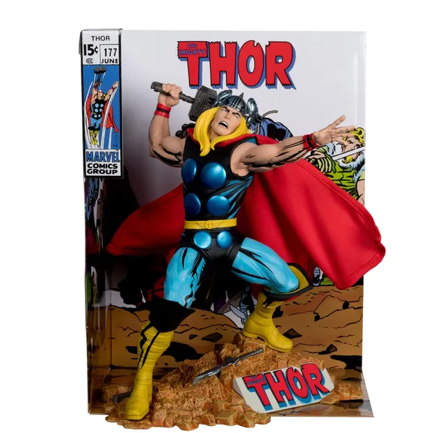 McFarlane Marvel Thor 1:6 statua con scena e fumetto #177