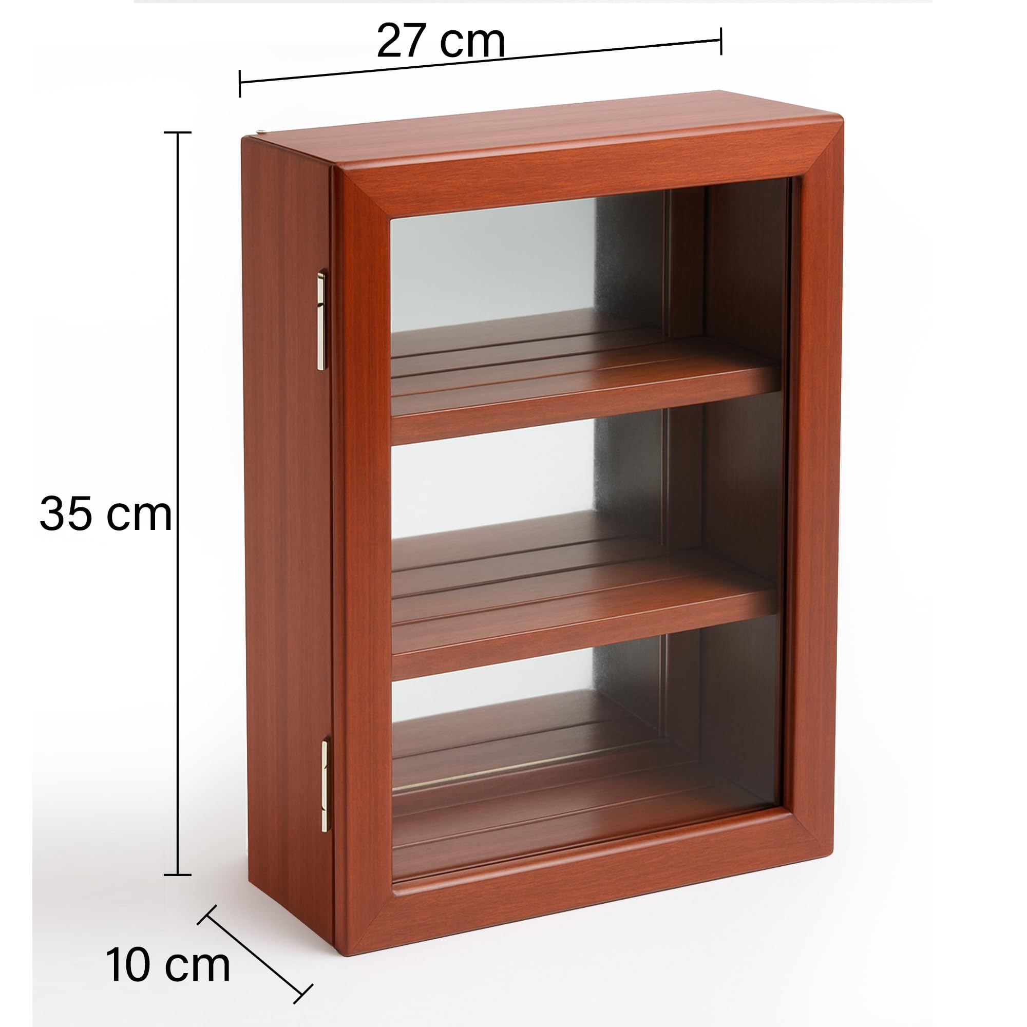 Safe 5992 vetrina medaglie legno mogano specchio 35x27 cm