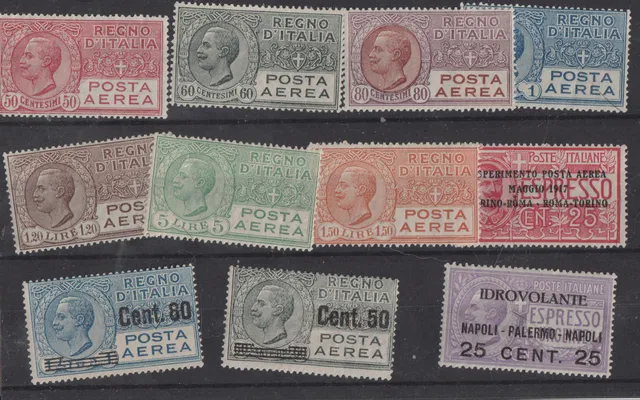 TS Collezionismo Filatelia Regno Posta Aerea completa francobolli MNH