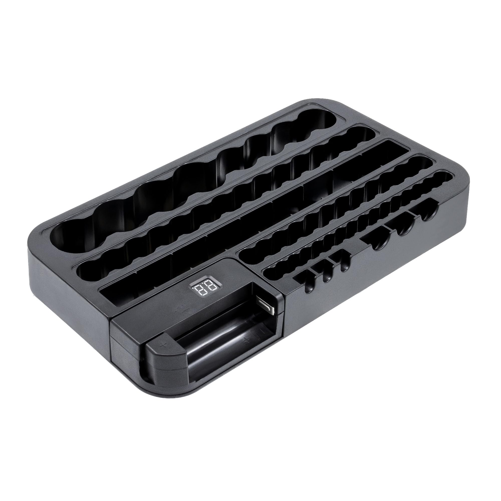 SAFE Tester digitale batterie AA AAA C D 9V organizer 110 posti