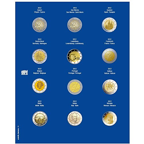 Safe Zusatzblätter 7302-11 Foglio 2 Euro 2012 per Capsule