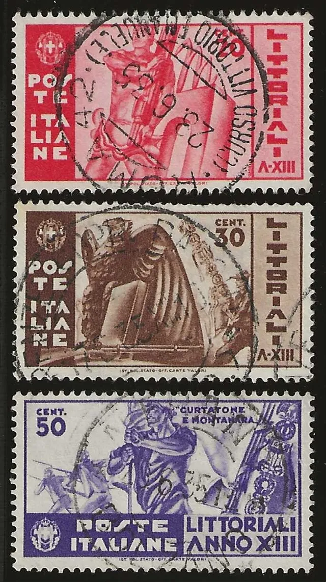 TS Collezionismo Filatelia 1935 Littoriali Cultura serie usata