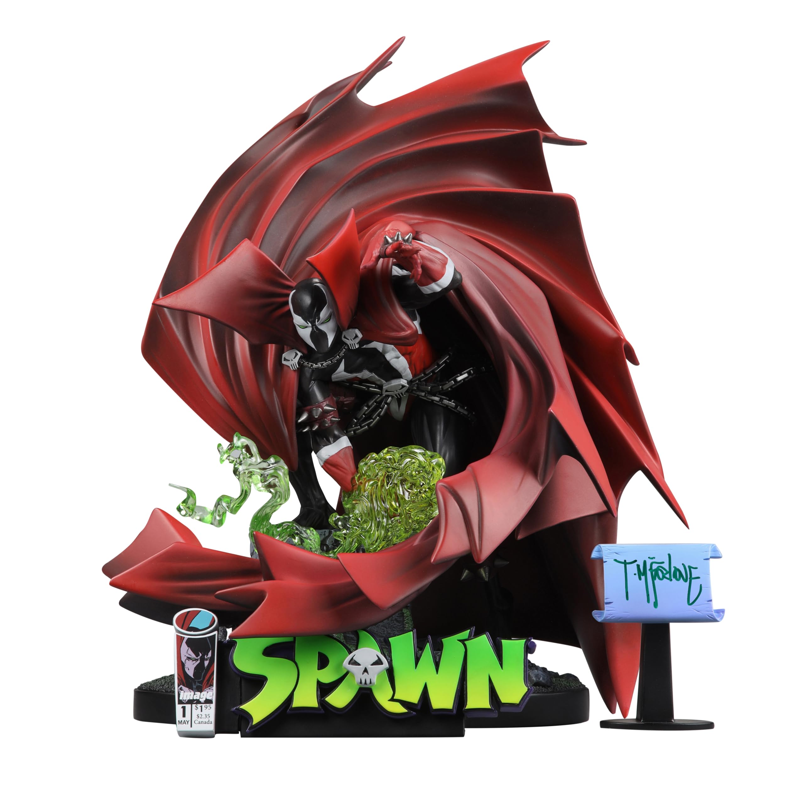 McFarlane Spawn #1 statua resina 1:10 nero bianco rosso 25cm