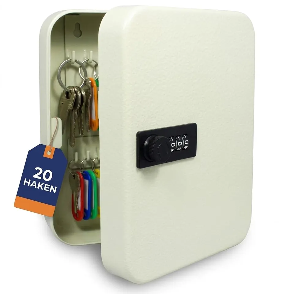 Safe 3987 cassetta portachiavi codice 20 chiavi metallo