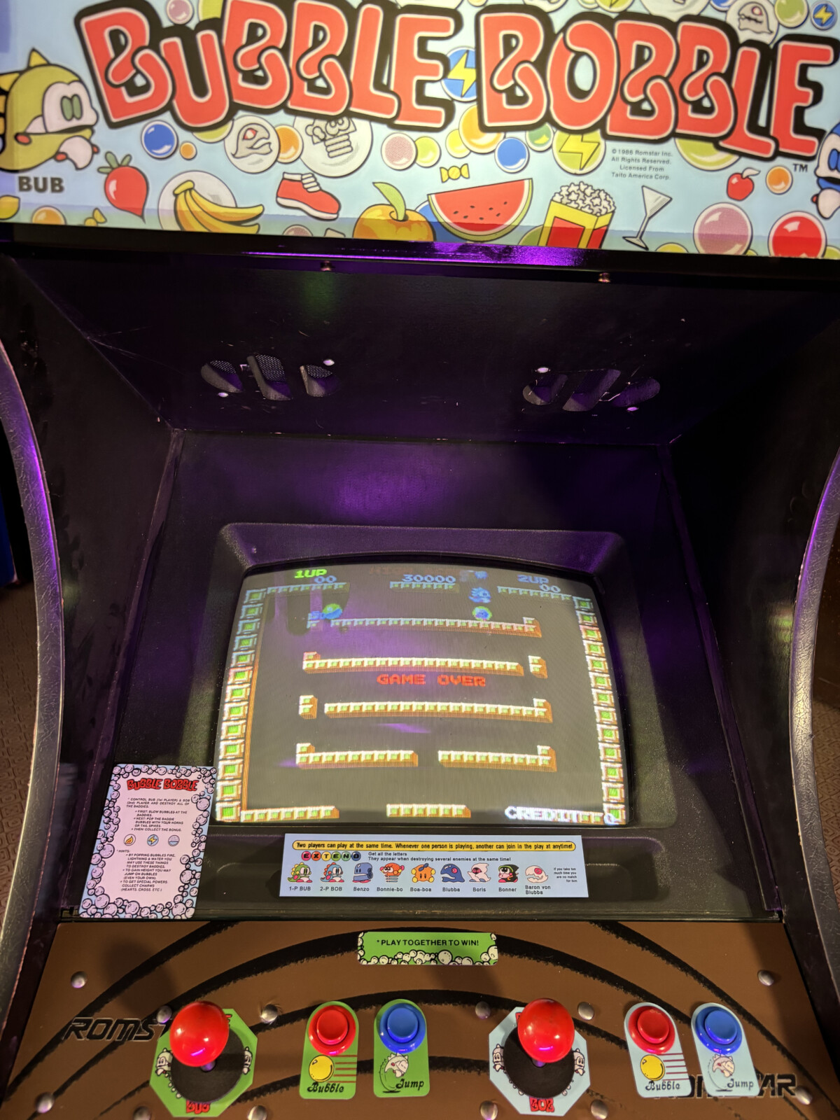 Arcade Story Leggende Arcade Bubble Bobble Cabinato Arcade
