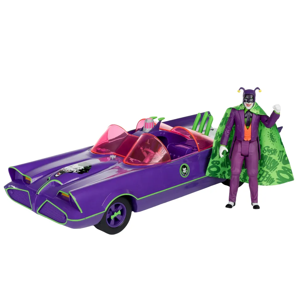 McFarlane DC Retro Batmobile e Joker Batman 66 Gold Label