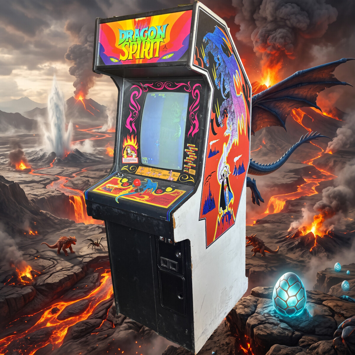 Arcade Story Arcade Dragon Spirit cabinato arcade 1987