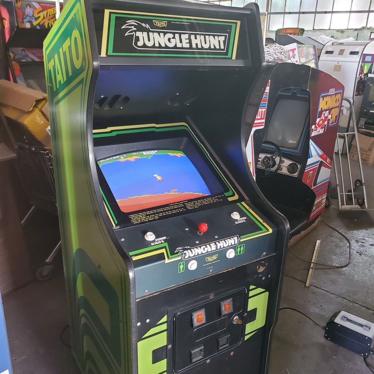 Arcade Story Arcade Jungle Hunt Taito 1982 cabinato avventura