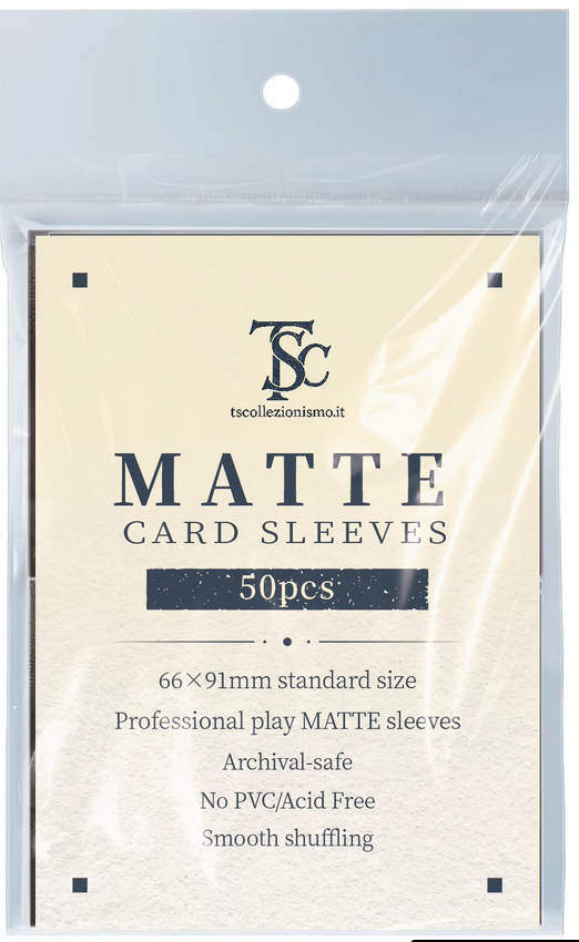 TS Collezionismo Matte Card Sleeves standard 66x91 nero 50 pezzi