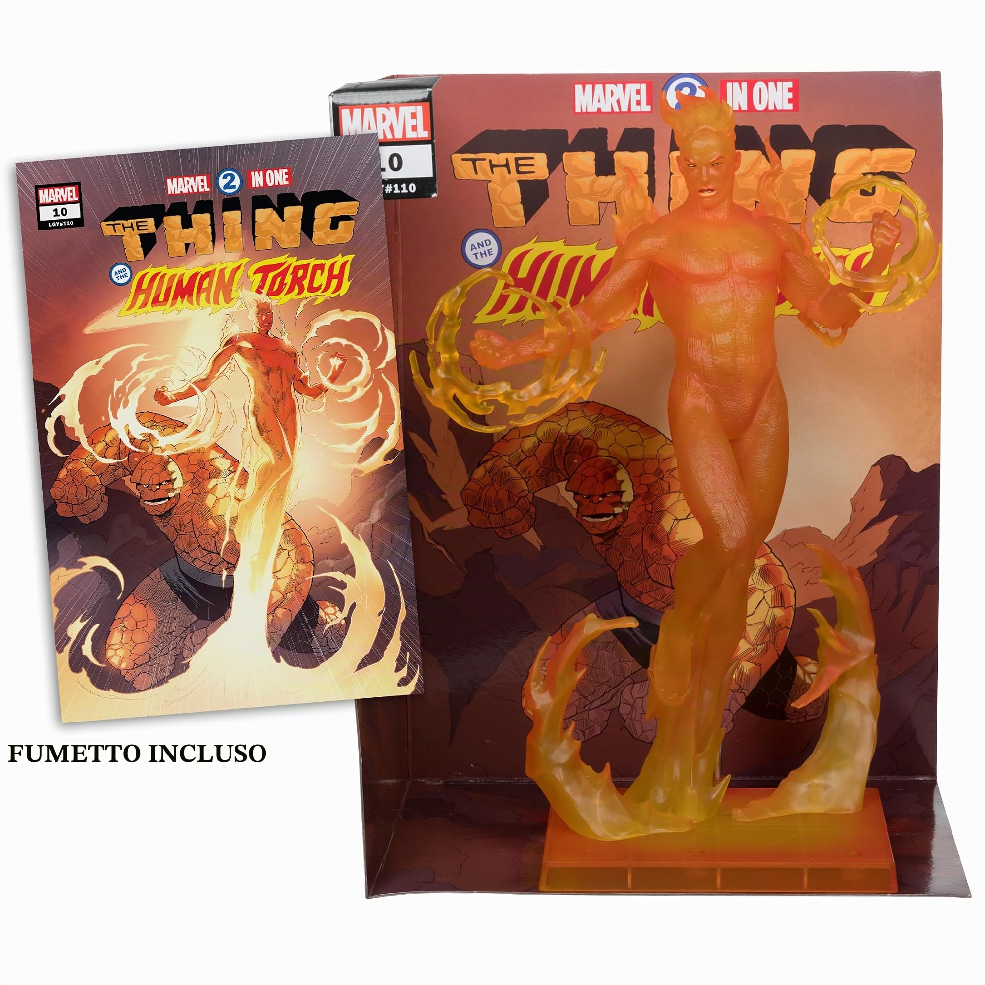 McFarlane Marvel Torcia Umana statua 1:6 con fumetto 2-in-One