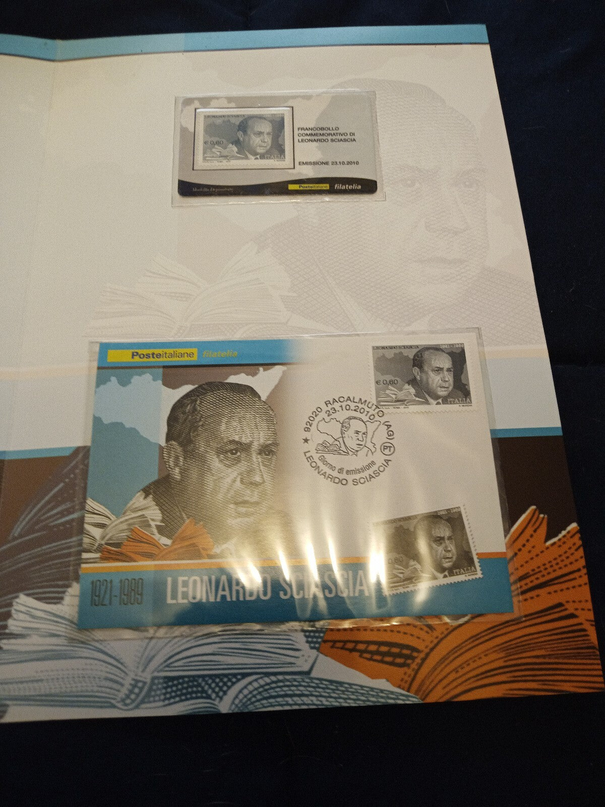 TS Collezionismo Filatelia Folder Leonardo Sciascia 2021 Completo