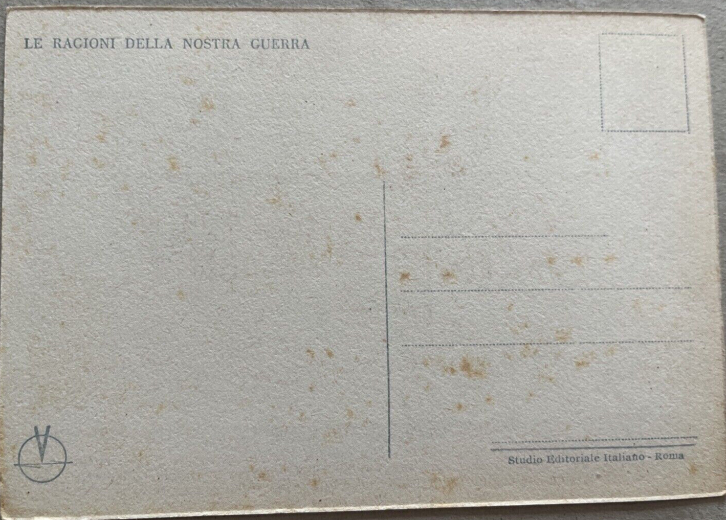Cartolina Tenore di Vita Africa Propaganda Militare Non Viaggiata