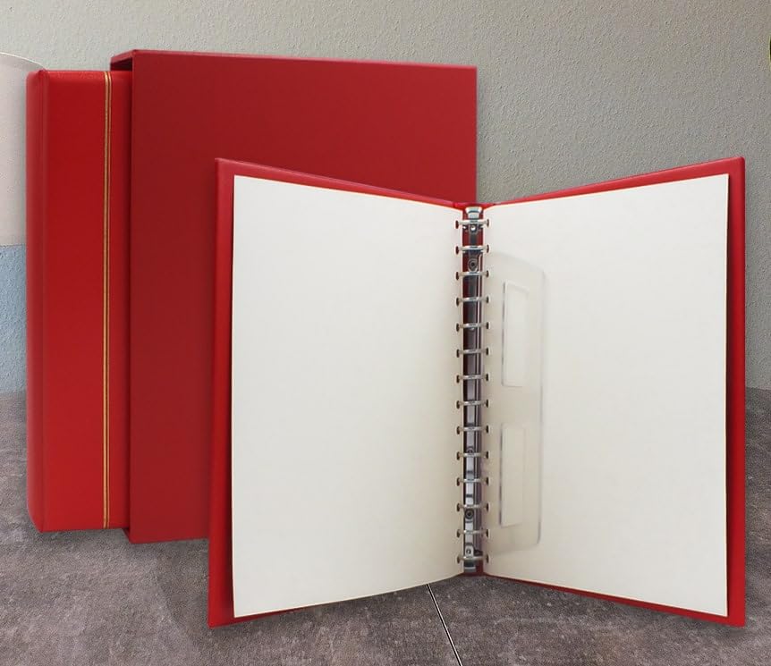 Safe 704-2 Raccoglitore anelli rosso per francobolli Marocco