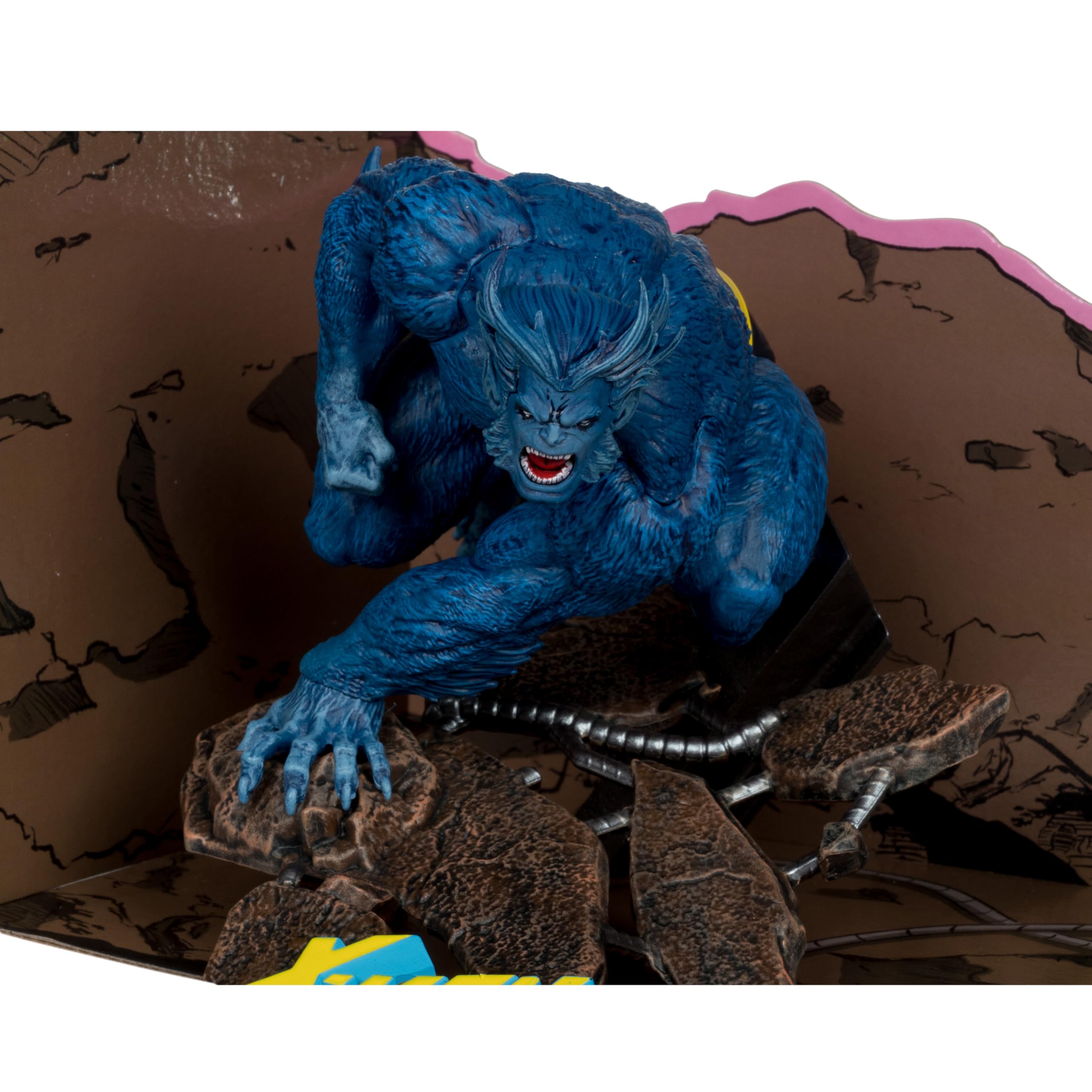 McFarlane Marvel Beast statua 1:10 con scena X-Men #1