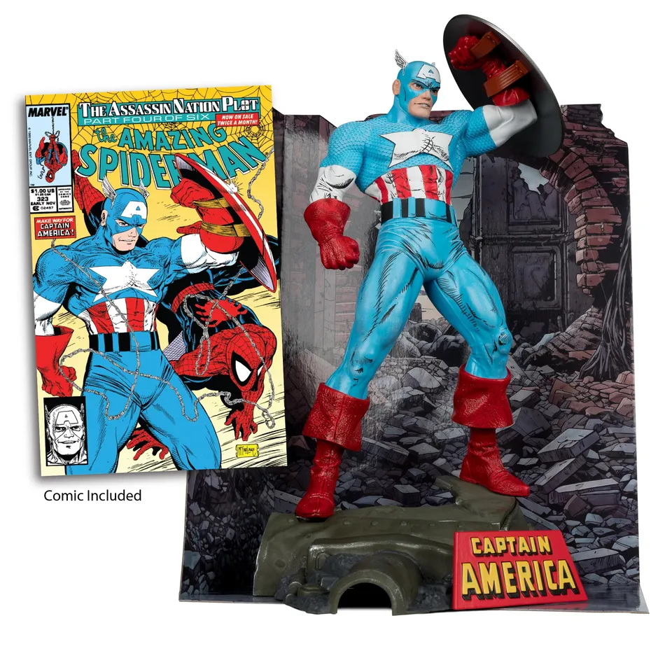 McFarlane Marvel Captain America 323 figura 1:6 con fumetto