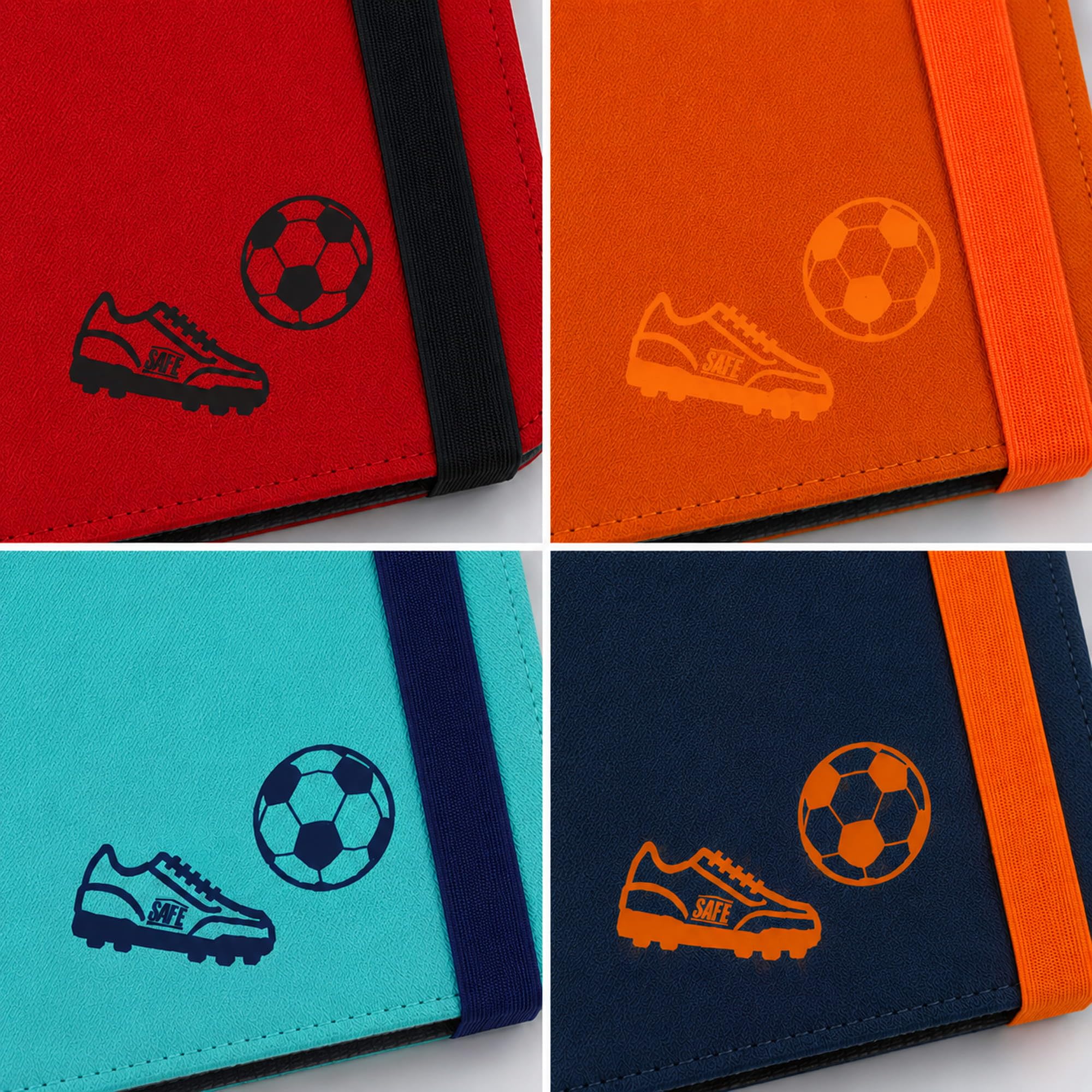 Safe Album Carte Calcio 160 Carte Verde 20 Pagine Elastico