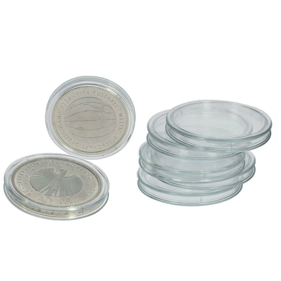 SAFE Capsule monete 21 mm 25 pezzi trasparenti conservazione