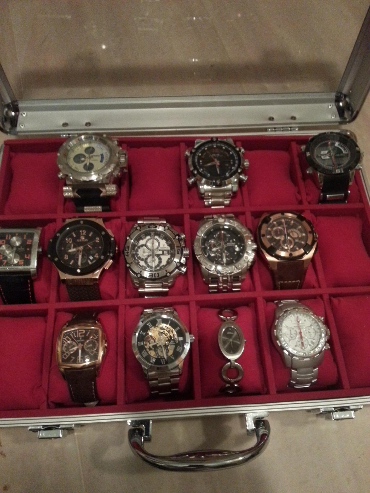 Safe Group 265 portaorologi 12 posti velluto alluminio