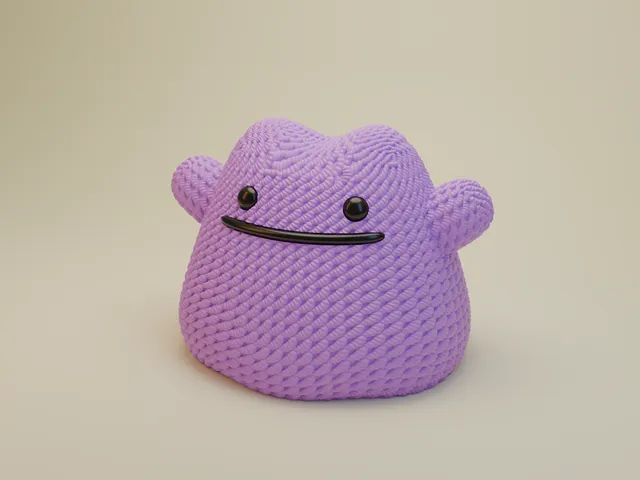L'Atelier di Zelda Ditto statuina crochet Pokemon viola Small