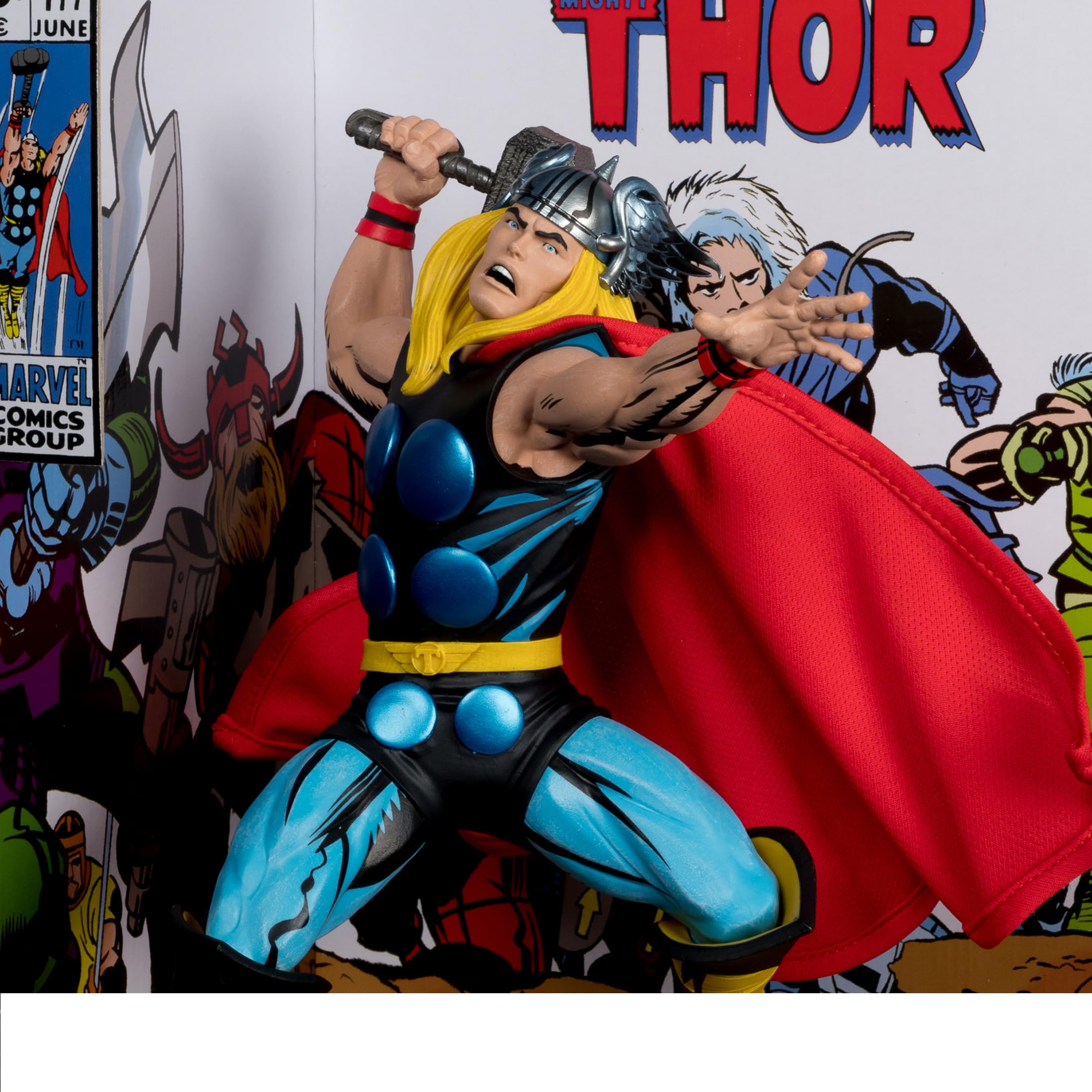 McFarlane Marvel Thor 1:6 statua con scena e fumetto #177