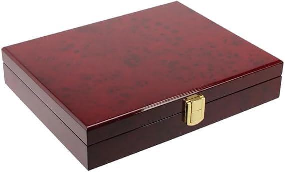 Safe 5792 teca monete legno 3 vassoi velluto blu euro