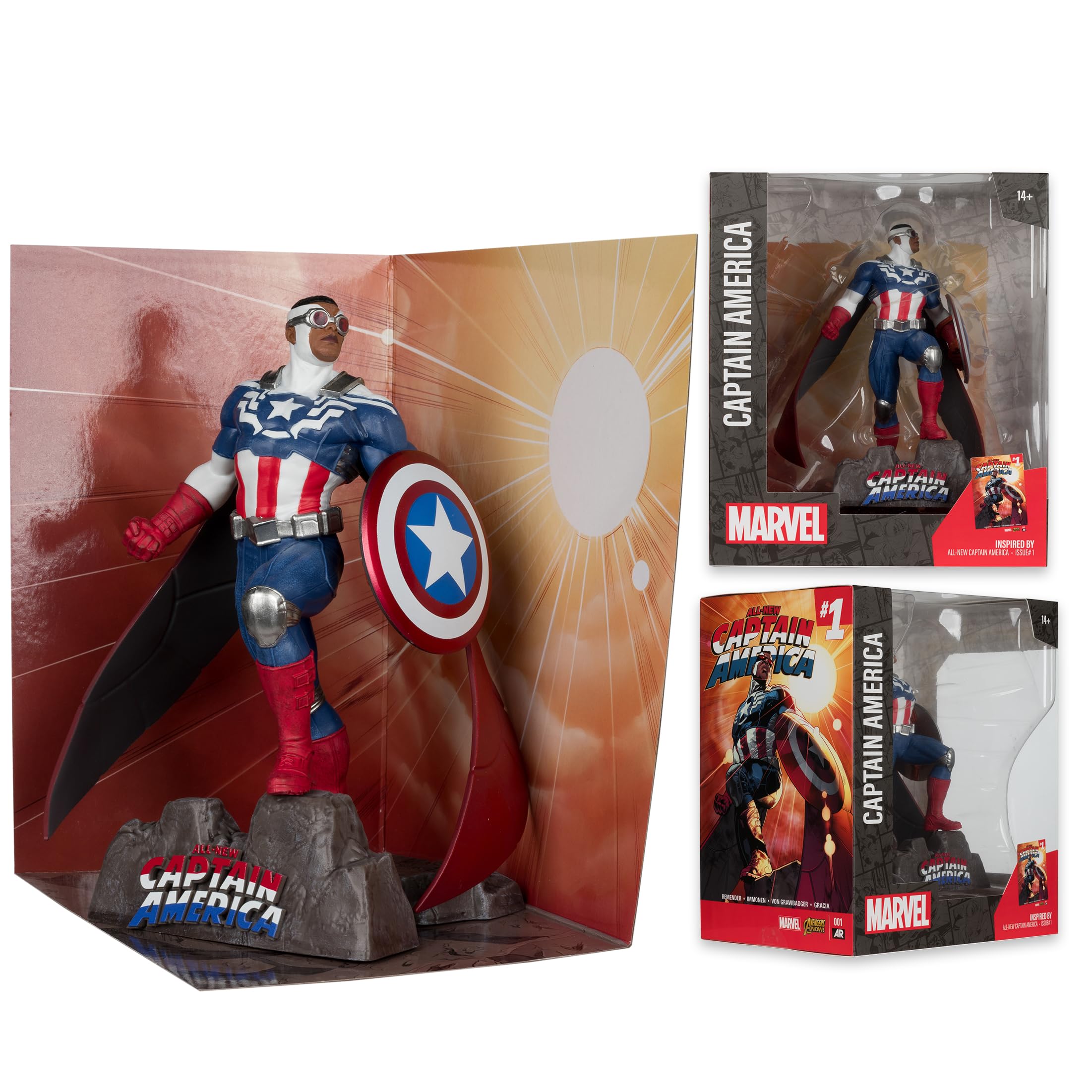 McFarlane Marvel Captain America #1 statua 1:10 con scena